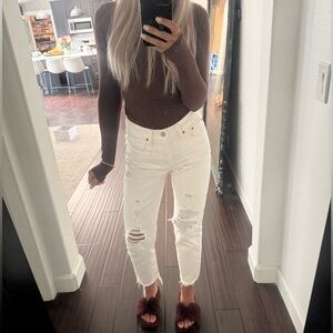 Levi's Cream Button-Fly Jeans